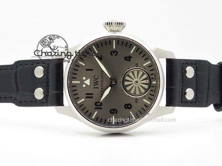 MIROTIME 0429 Compact Big Pilot “Markus Buhler” IW5003 Turbine V6F Best Edition Grey Dial On Leather Strap A 7314